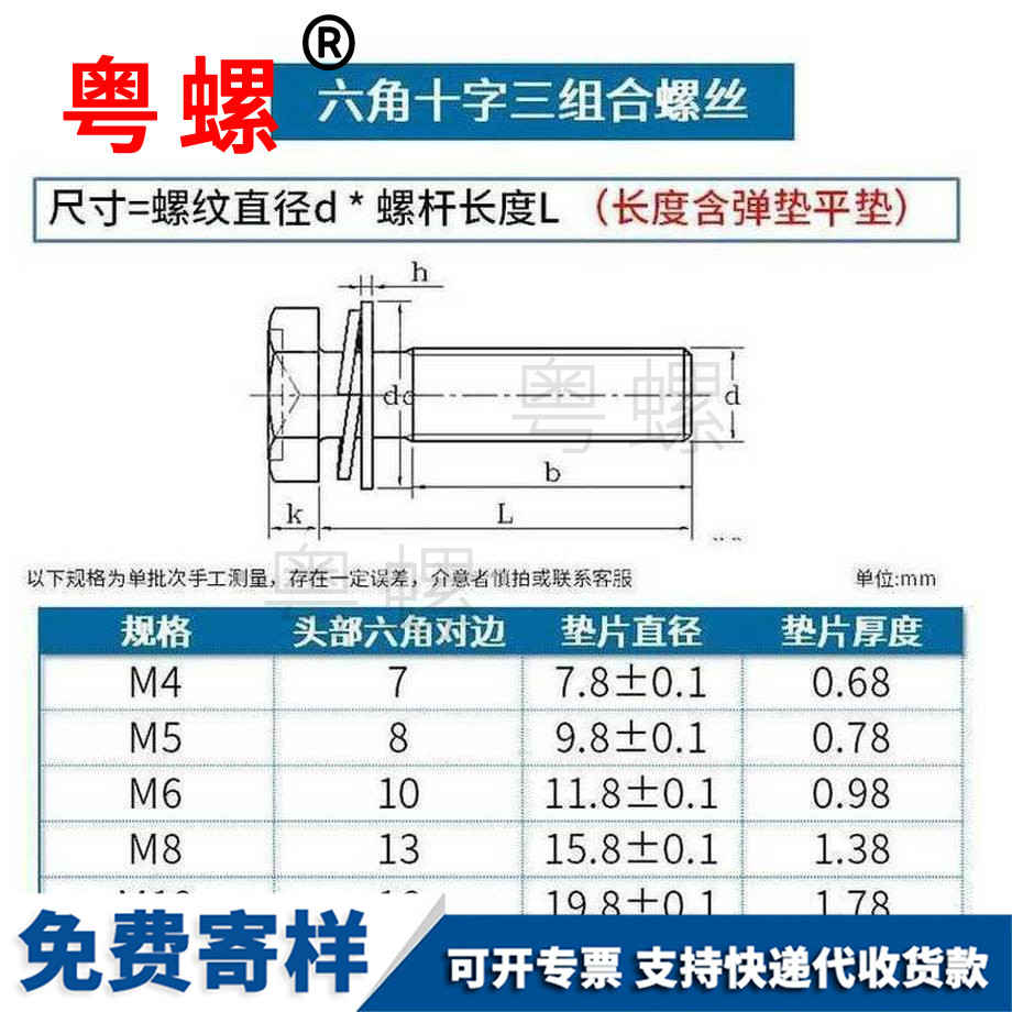 供應(yīng)鐵六角臨滄三組合螺絲